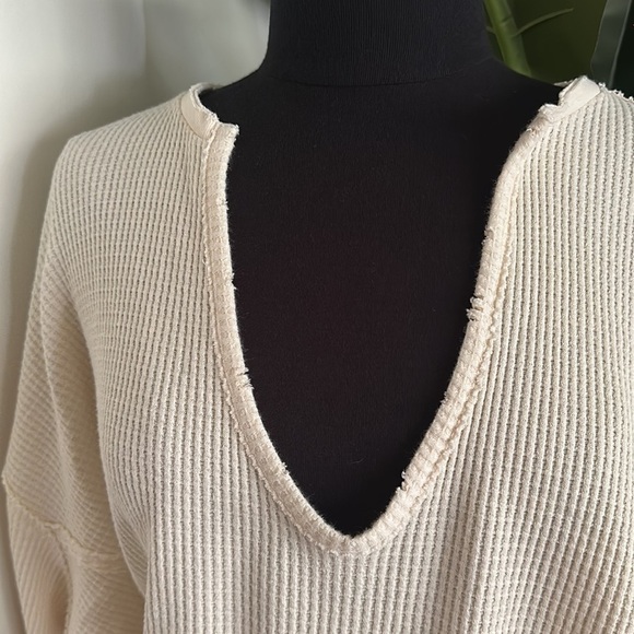 Free The People Buttercup Long Sleeve Waffle Top - Picture 4 of 8